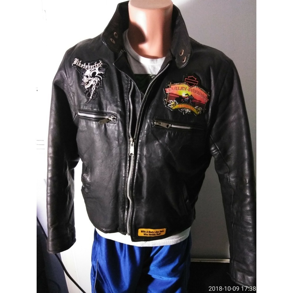 Hudson leather size 40 leather Biker Harley Davidson jacket